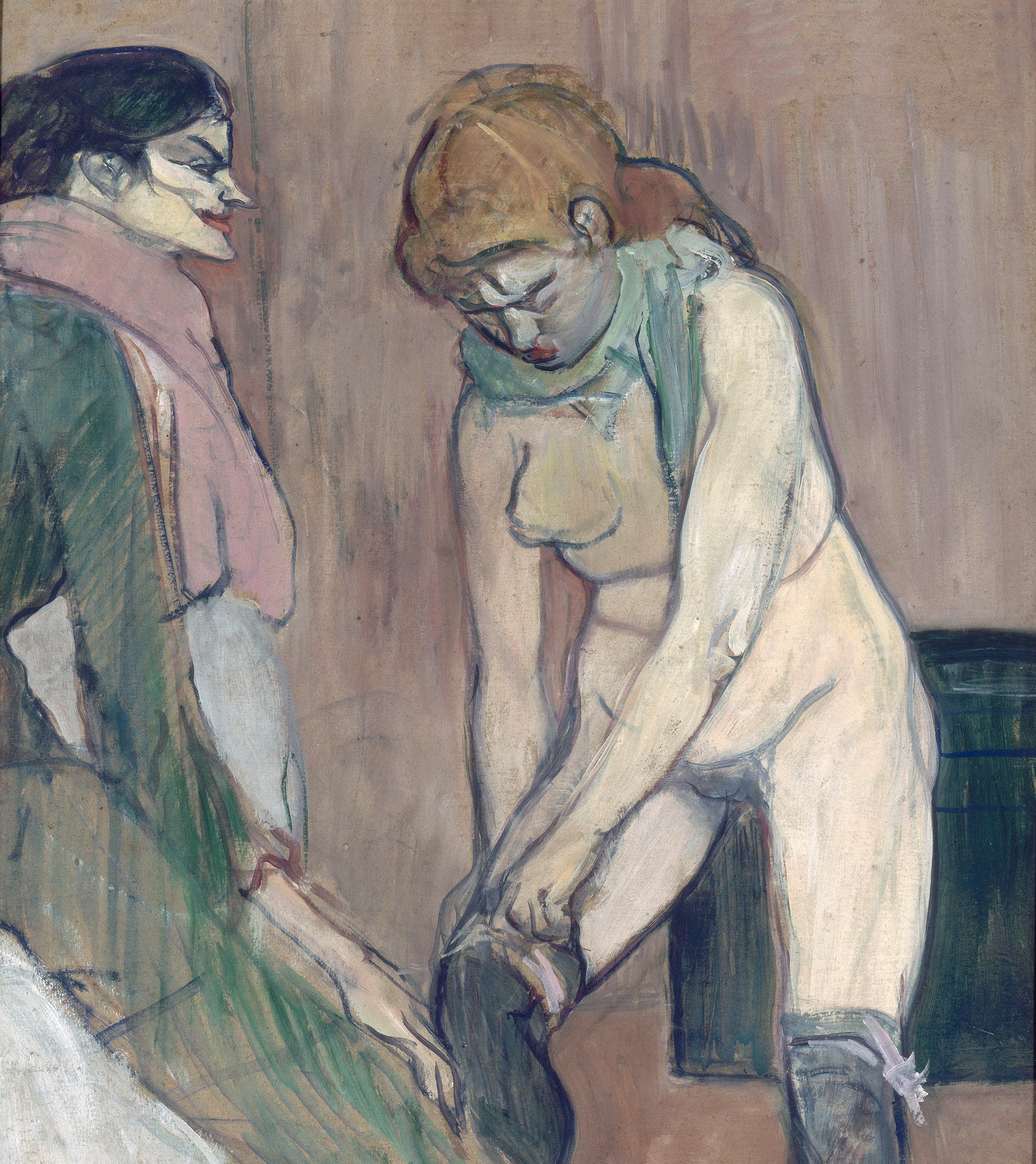 Femme tirant son bas by Henri de Toulouse Lautrec
