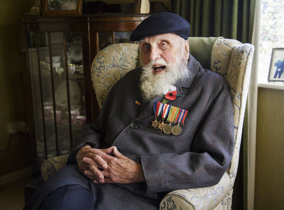 Pacifist war veteran George Evans at home in Wellington, Shropshire, this week