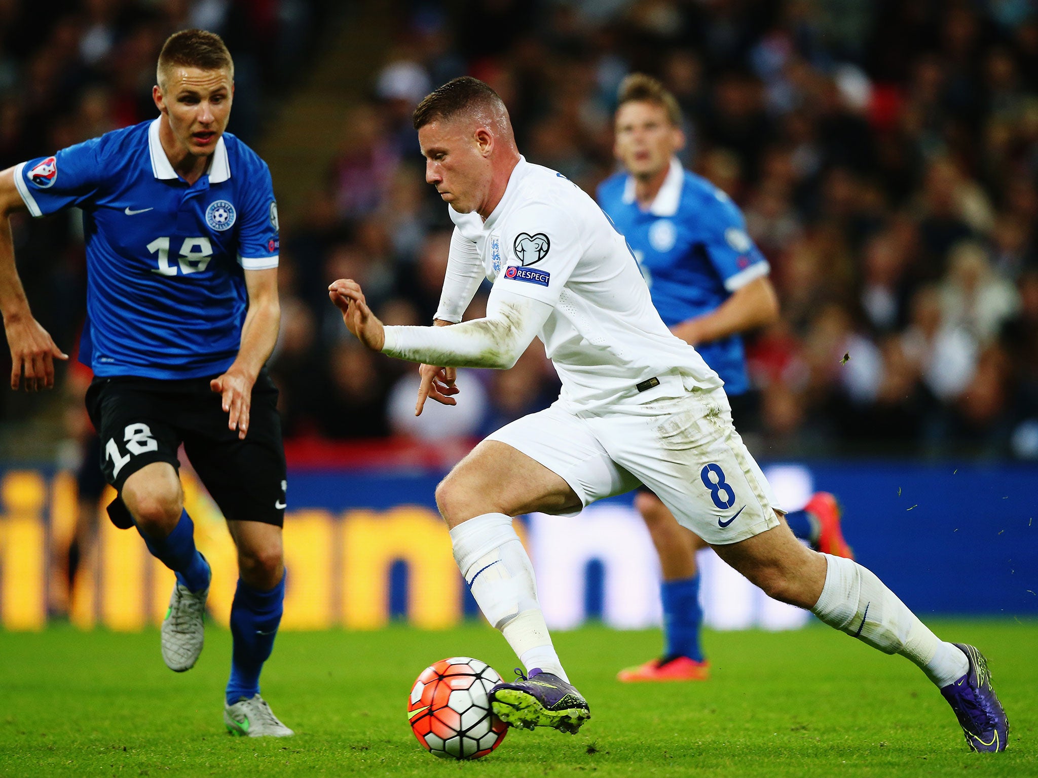 Ross Barkley in action for England against Estonia