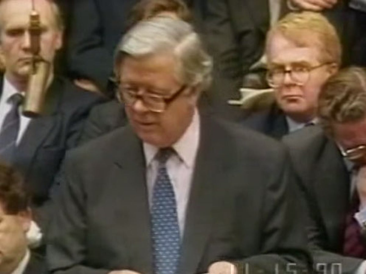 Geoffrey Howe Dead Watch The Former Chancellor S Historic Resignation Speech That Sparked The Downfall Of Thatcher The Independent The Independent