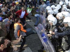 Protesters clash with police in Ankara after ambulance 'blocked'