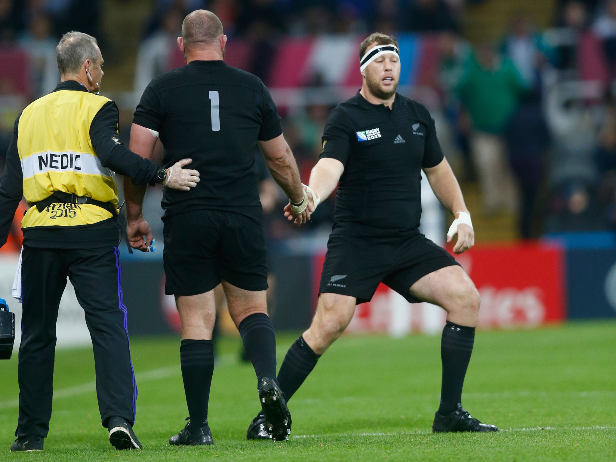 Tony Woodcock has been ruled out of the rest of the tournament after suffering a hamstring injury against Tonga