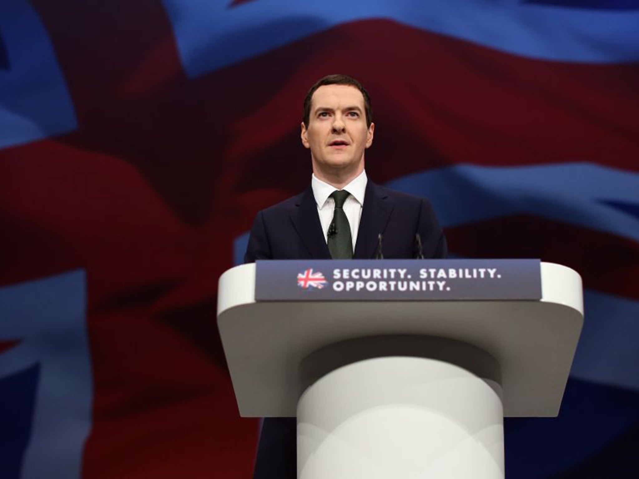 George Osborne addresses the Tory party conference last week