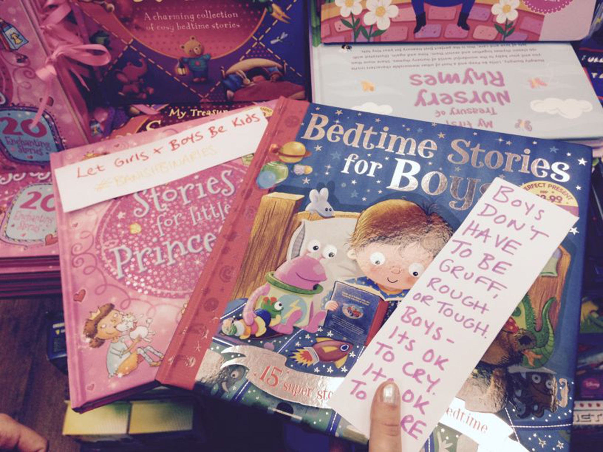 The Chelt Fems group has left ‘gender busting’ messages in children’s books