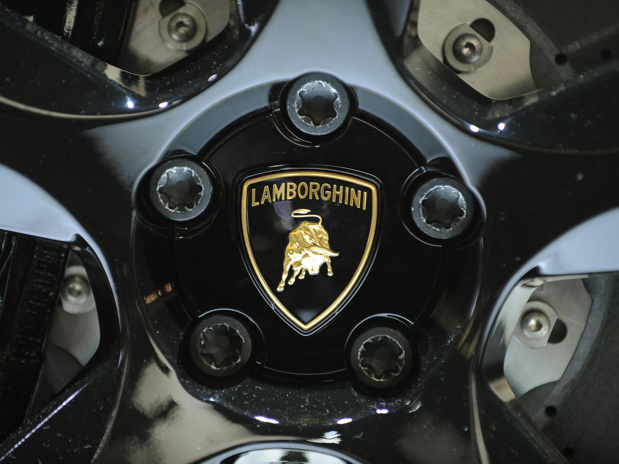 Detail of the Lamborghini Gallardo - one of the cars which the stag party hired