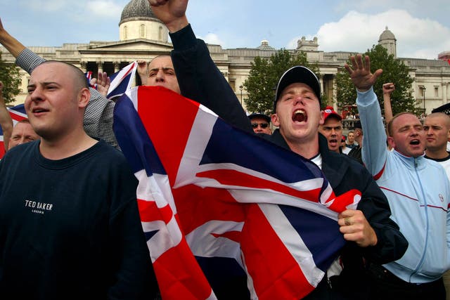 British protesters shout abuse at a 'Rally for Islam' in London