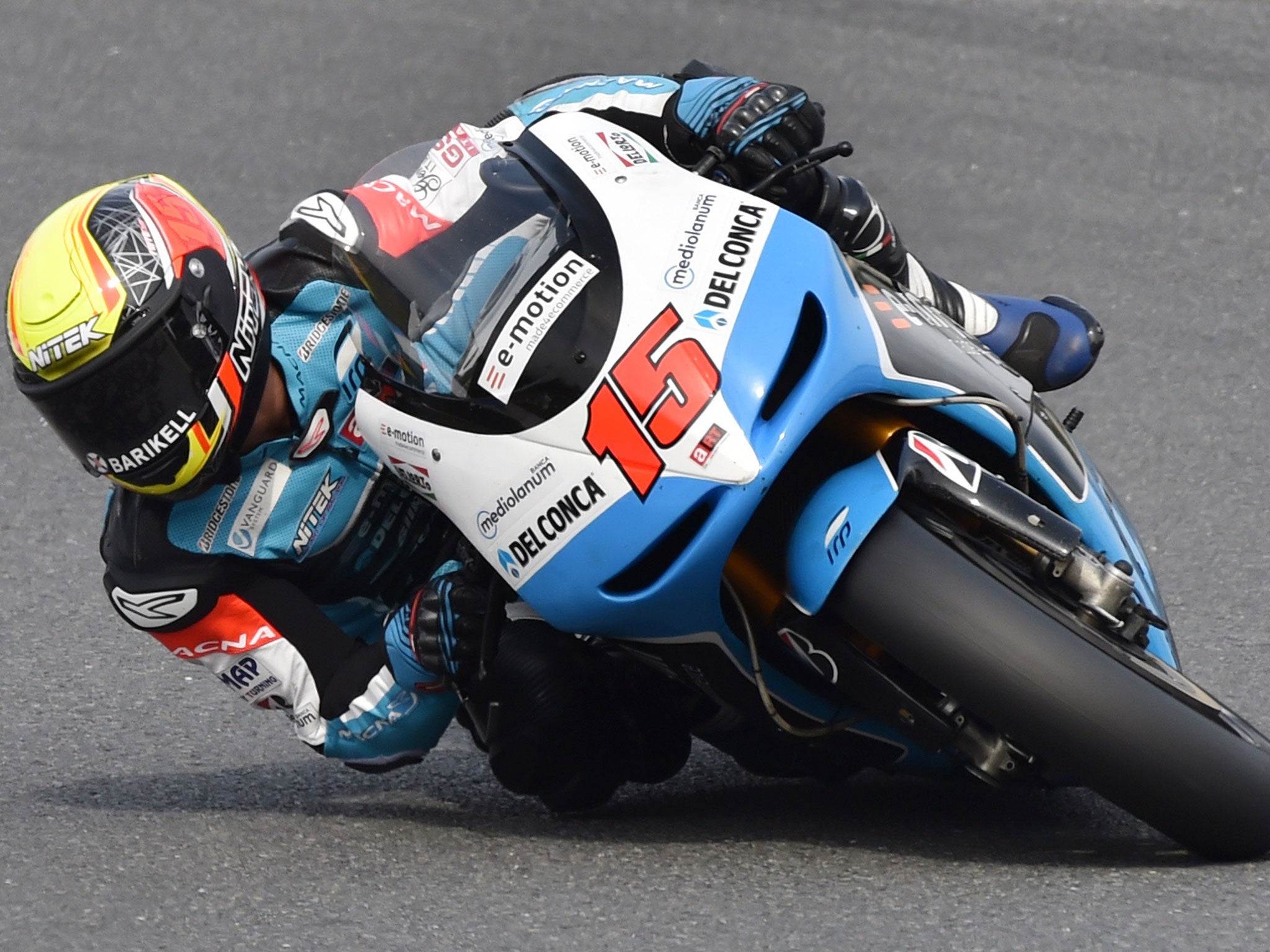 Alex de Angelis on board his Ioda Aprilia