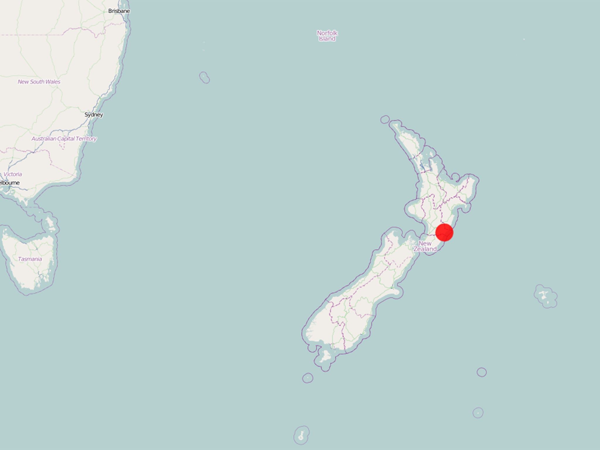 The quake registered as magnitude 5.8 with New Zealand's GeoNet monitoring agency