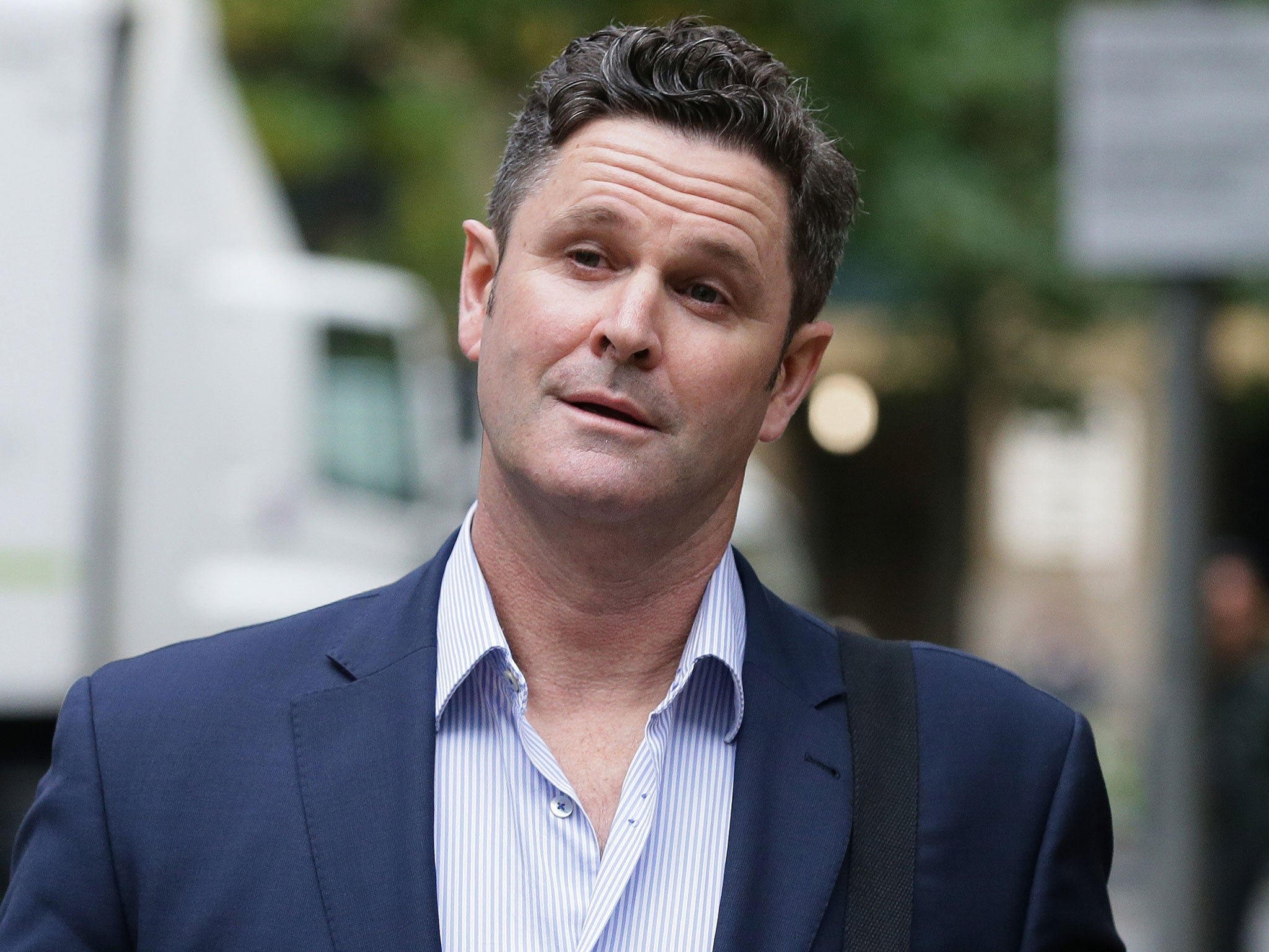 Former cricketer Chris Cairns arrives at Southwark Court