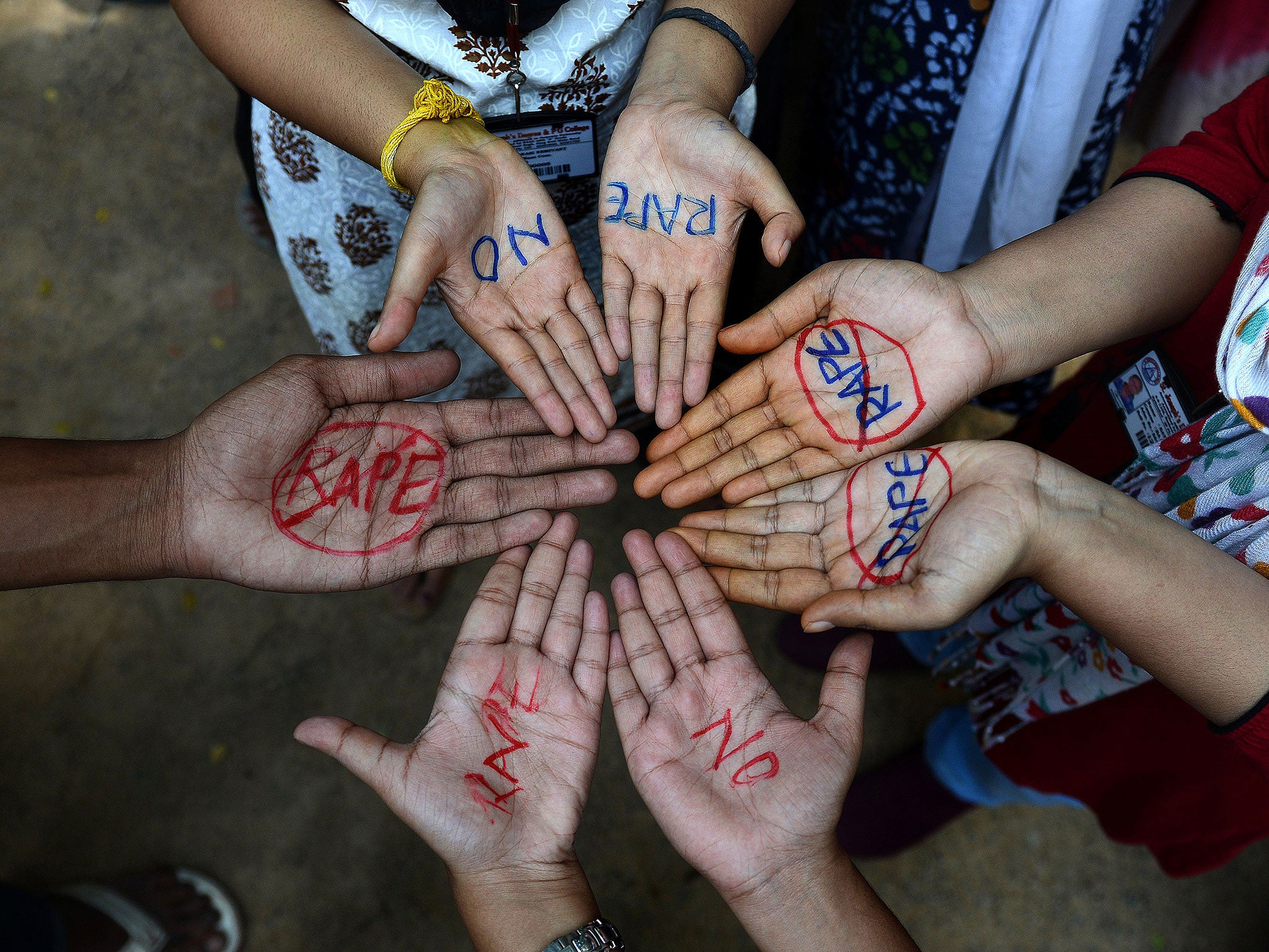 Indian students take part in an anti-rape protest