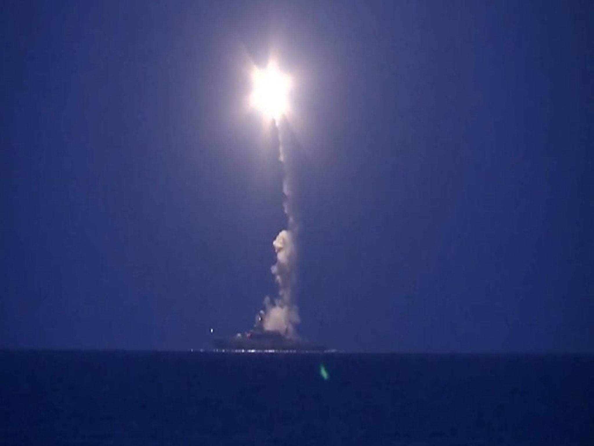 Russian cruise missiles have been fired at Syria from the Caspian Sea