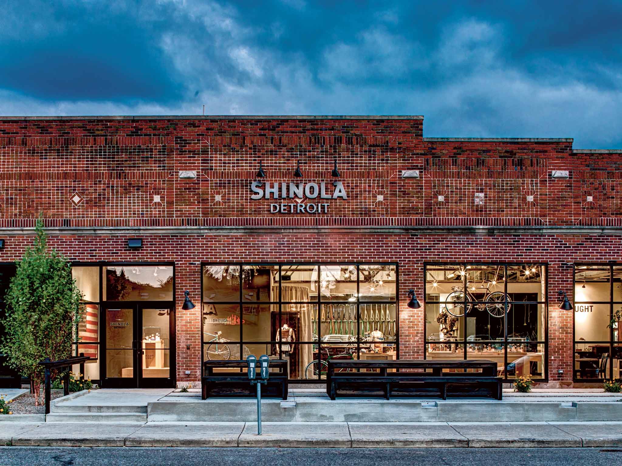 The Shinola store in an area of midtown Detroit once associated with drugs and prostitution. 'We want people to feel comfortable,' says Daniel Caudill, creative director of the brand. 'If you don’t want to buy a watch, then don't. But come in, hang out, and have coffee'
