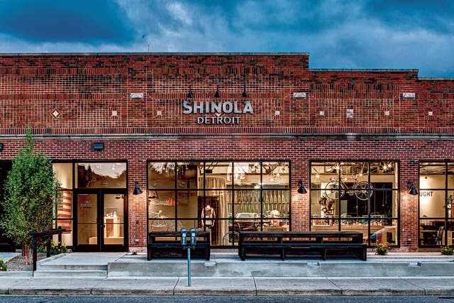 The Shinola store in an area of midtown Detroit once associated with drugs and prostitution. 'We want people to feel comfortable,' says Daniel Caudill, creative director of the brand. 'If you don’t want to buy a watch, then don't. But come in, hang out, and have coffee'