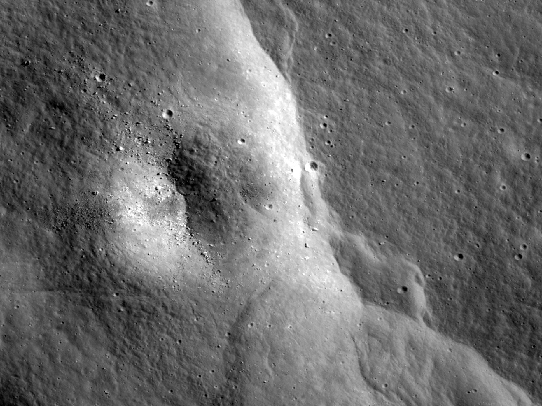 One of thousands of cliffs discovered in Lunar Reconnaissance Orbiter Camera images
