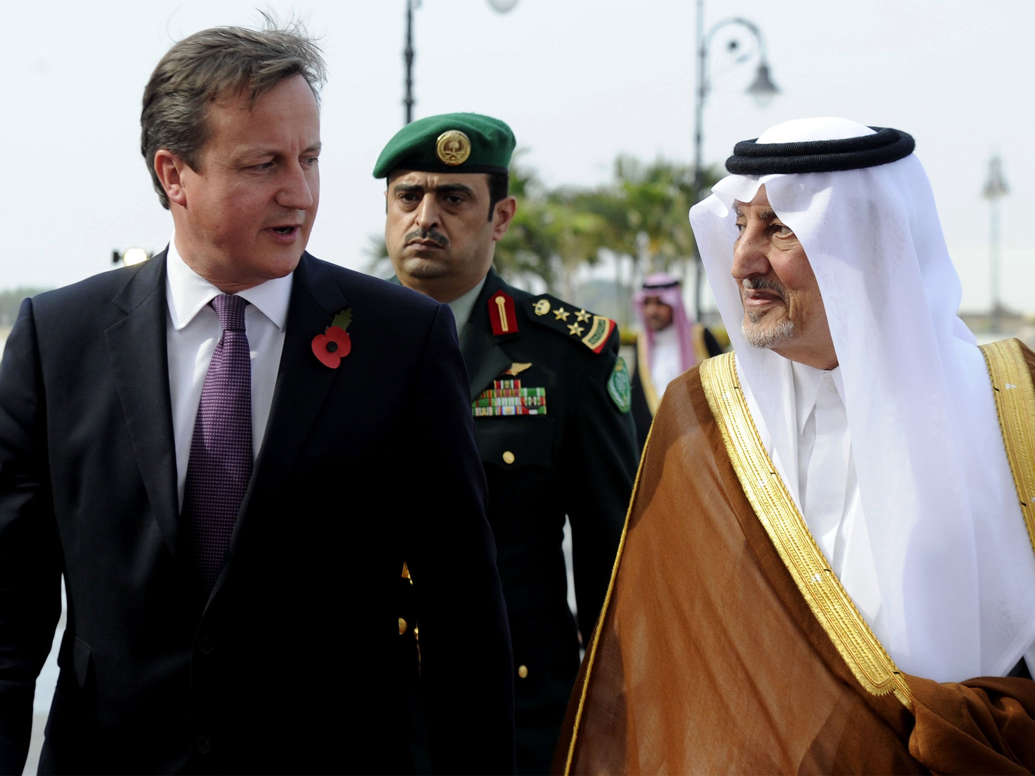 Prince Charles with Prince Khalid bin Faisal bin Abdulaziz in 2012