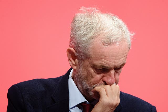 Under threat: Labour leader Jeremy Corbyn