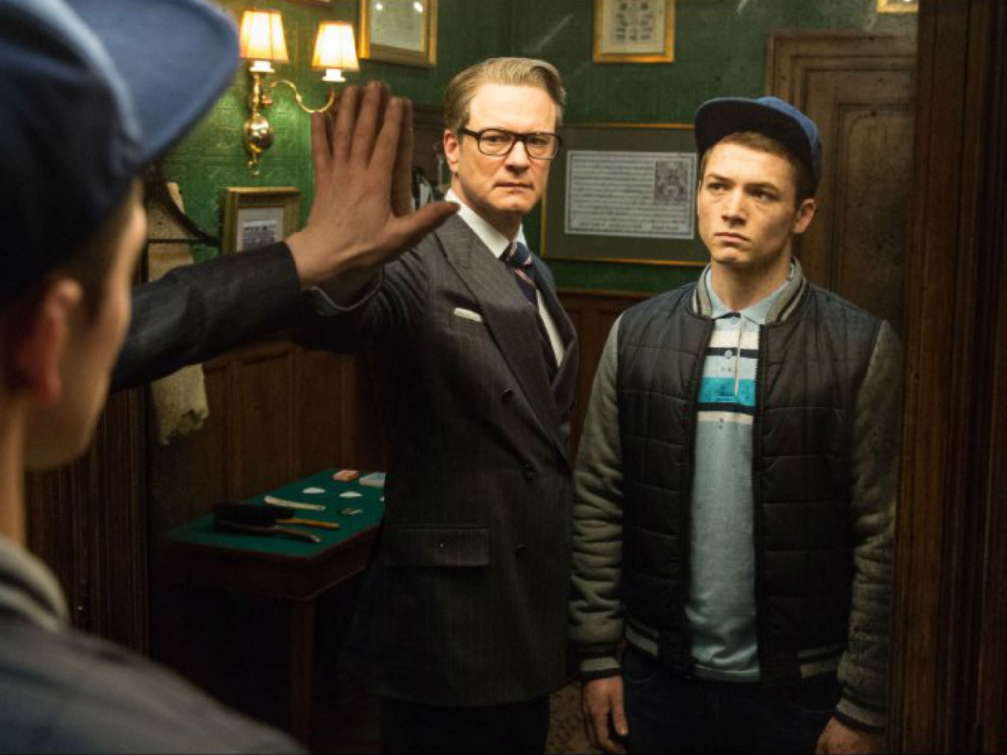 Colin Firth and Taron Egerton in 2014's Kingsman: The Secret Service
