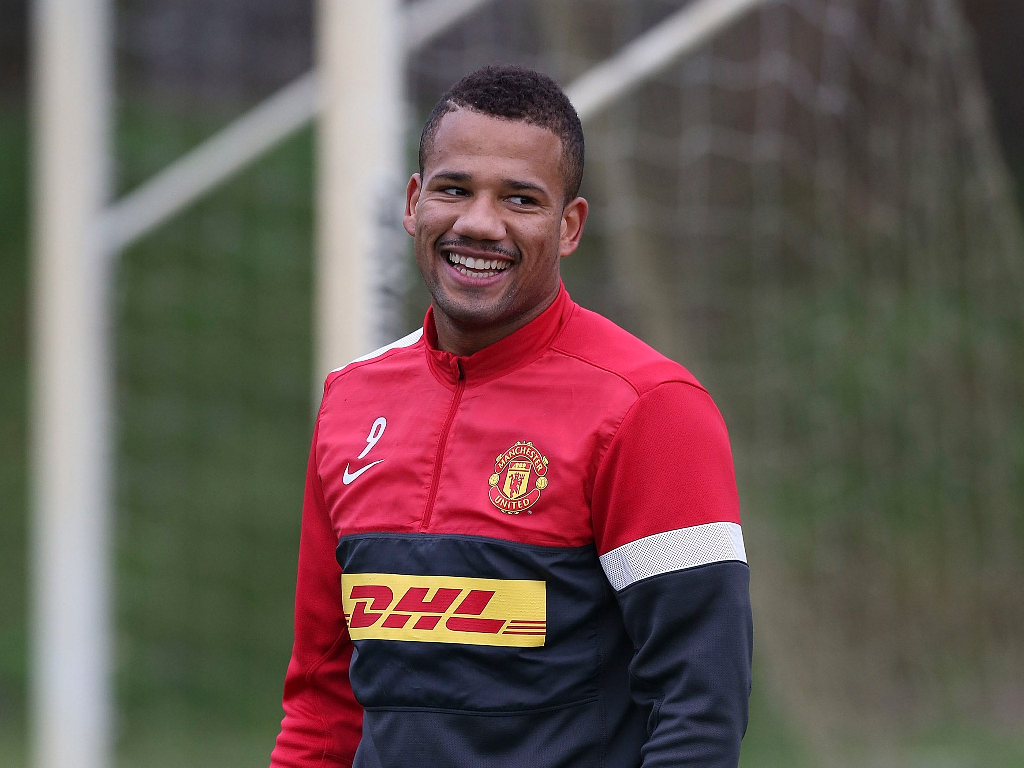 Bebe in training during his time at Manchester United