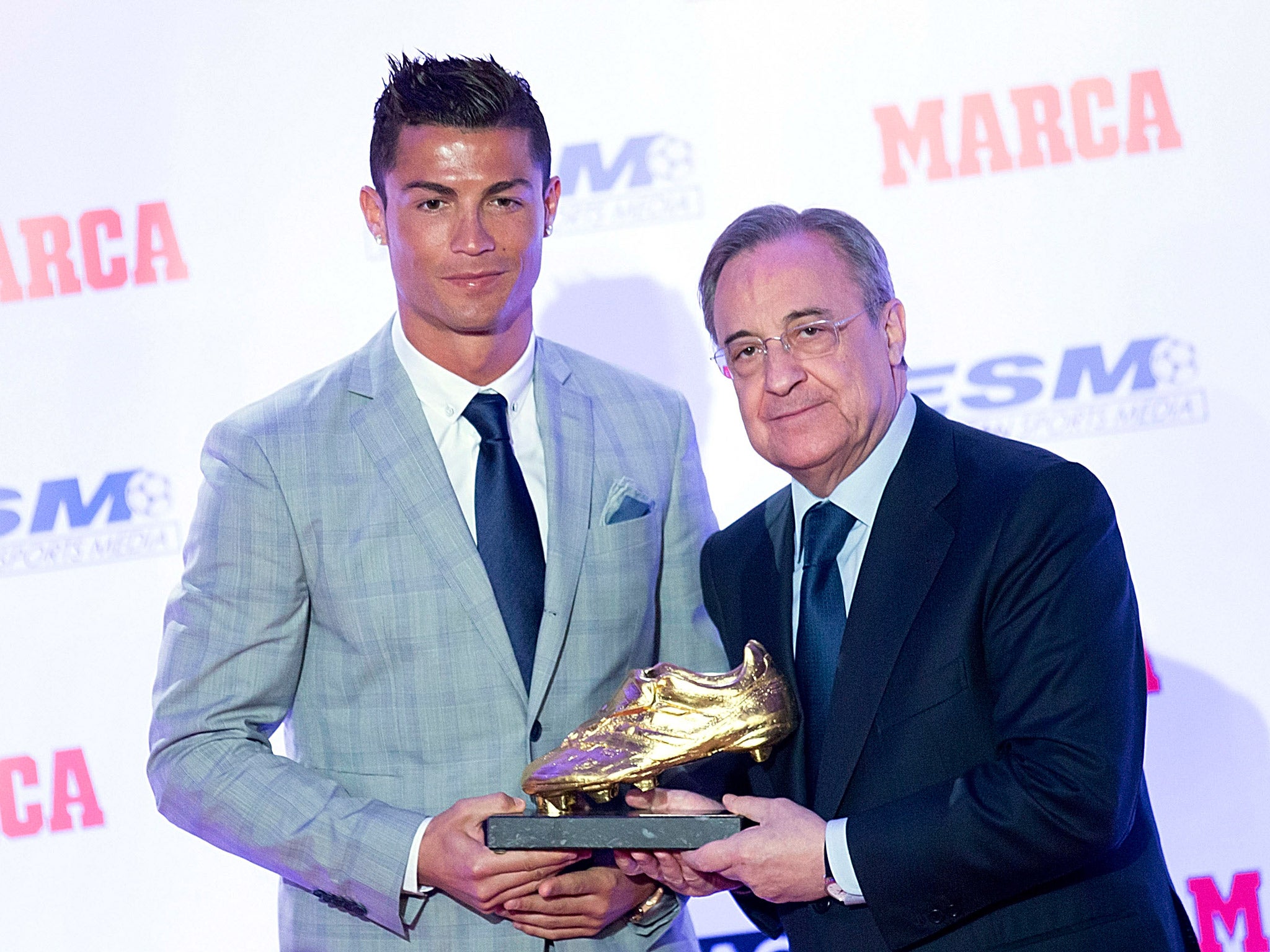 Cristiano Ronaldo is given the Golden Boot award this week