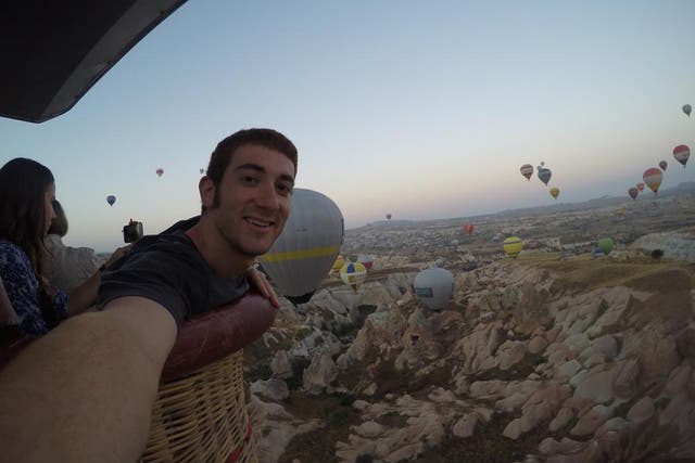 The travel blogger posts updates every day on his Snapchat and Instagram 