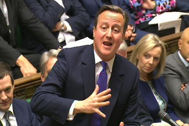 David Cameron at Prime Minister's Questions on Wednesday 