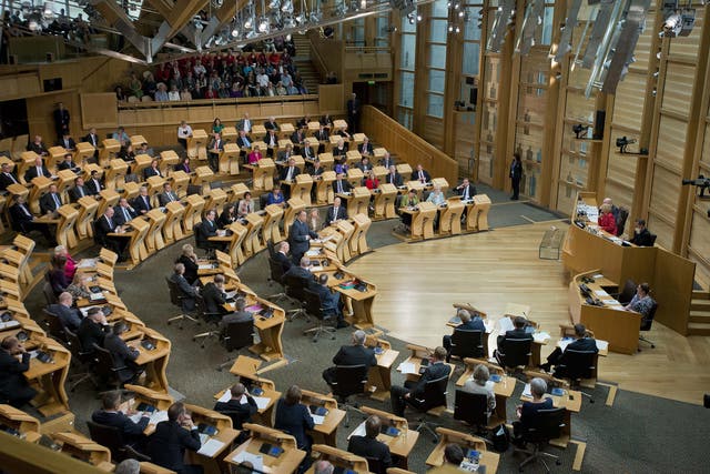 The Holyrood Parliament building