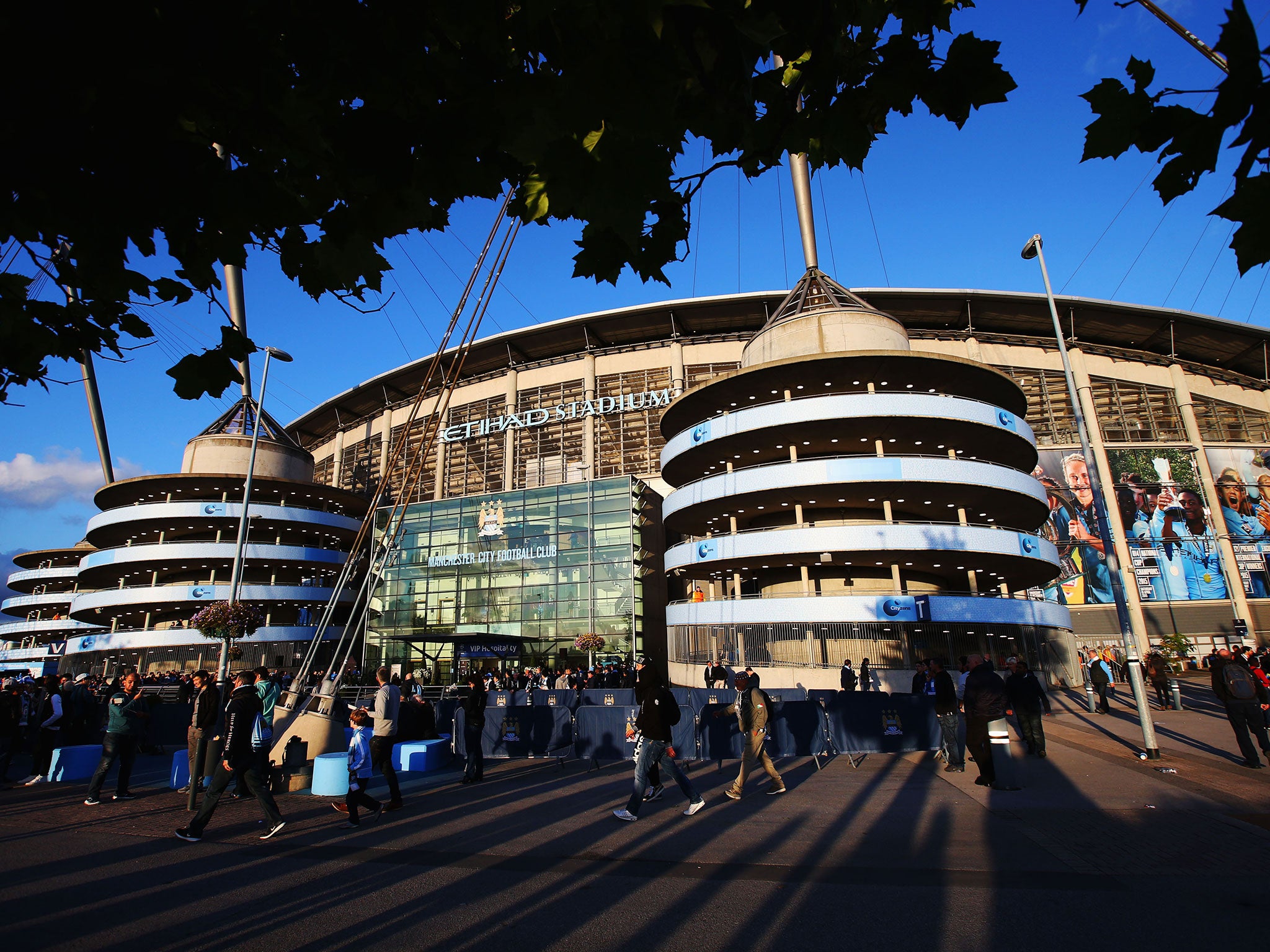 A view of Manchester City's Etihad Stadium