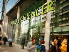 Chart shows Marks & Spencer shares plunging after closure announcement