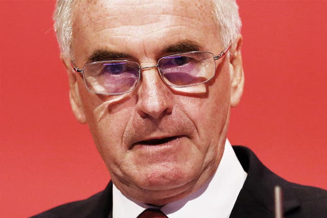Shadow Chancellor John McDonnell: 'a bit of humility amongst politicians never goes amiss'