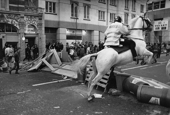 Poll tax riot, London, 1990