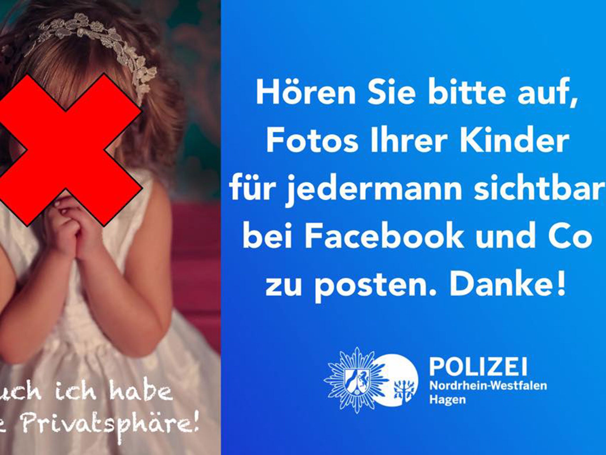 Police Hagen's warning about posting children's photos on Facebook has gone viral