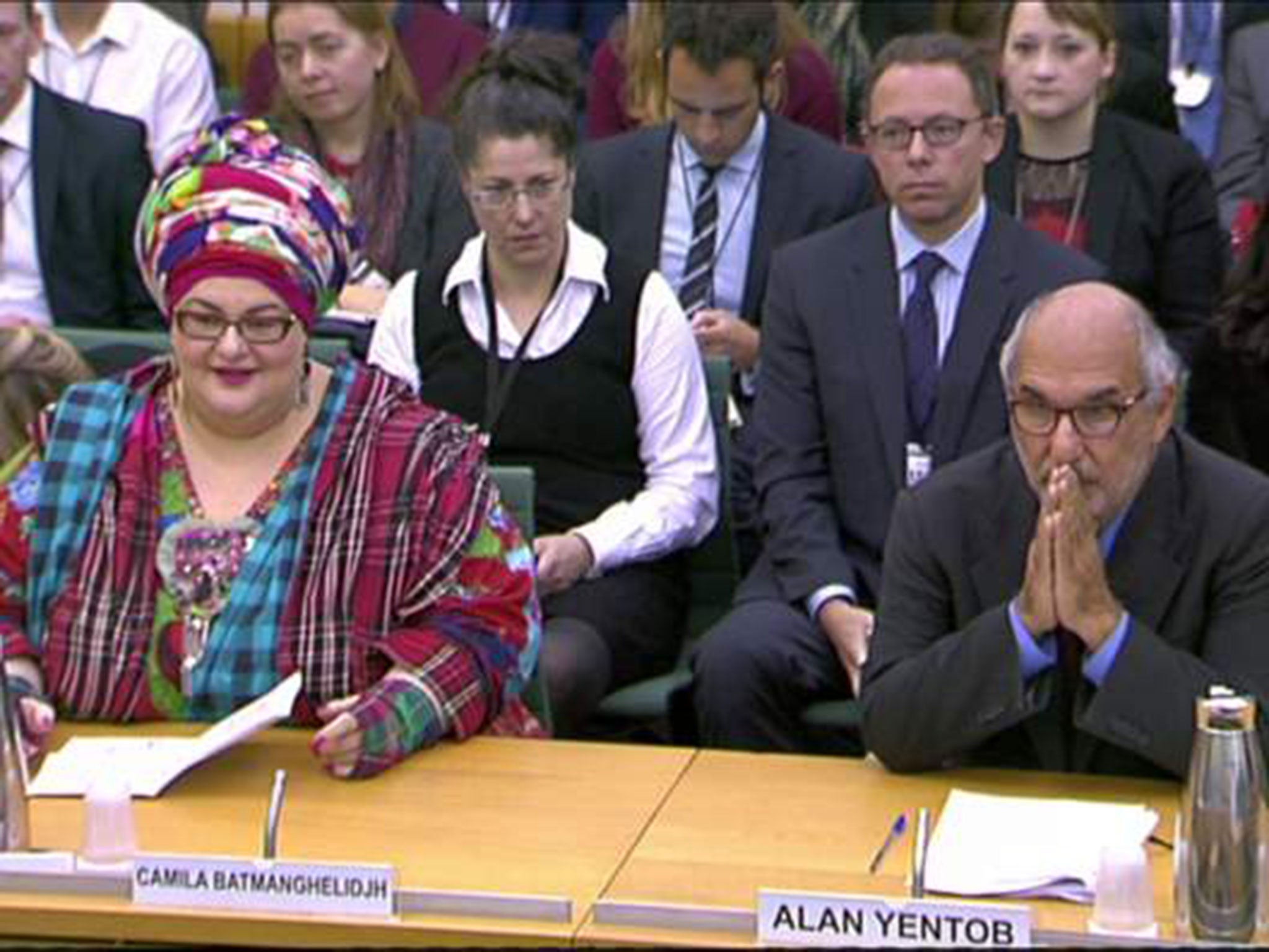 Camila Batmanghelidjh and Alan Yentob were questioned for three hours by MPs.
