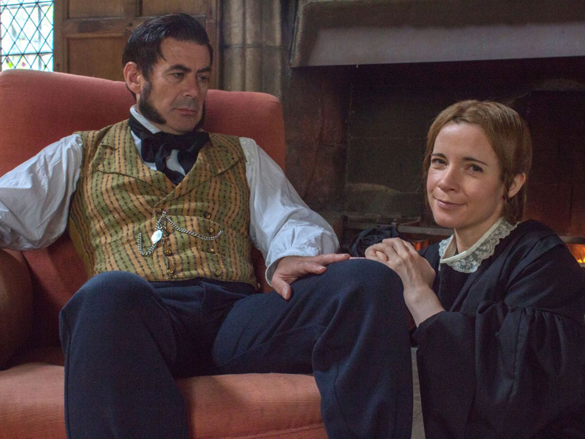 Plain Jane: Lucy Worsley dressed as Jane Eyre with Rochester in ‘A Very British Romance’