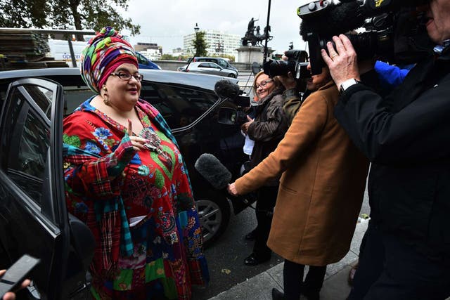Camila Batmanghelidjh, founder of Kids Company, arrives for a Select Committee hearing at Portcullis House, Westminster, on Thursday 