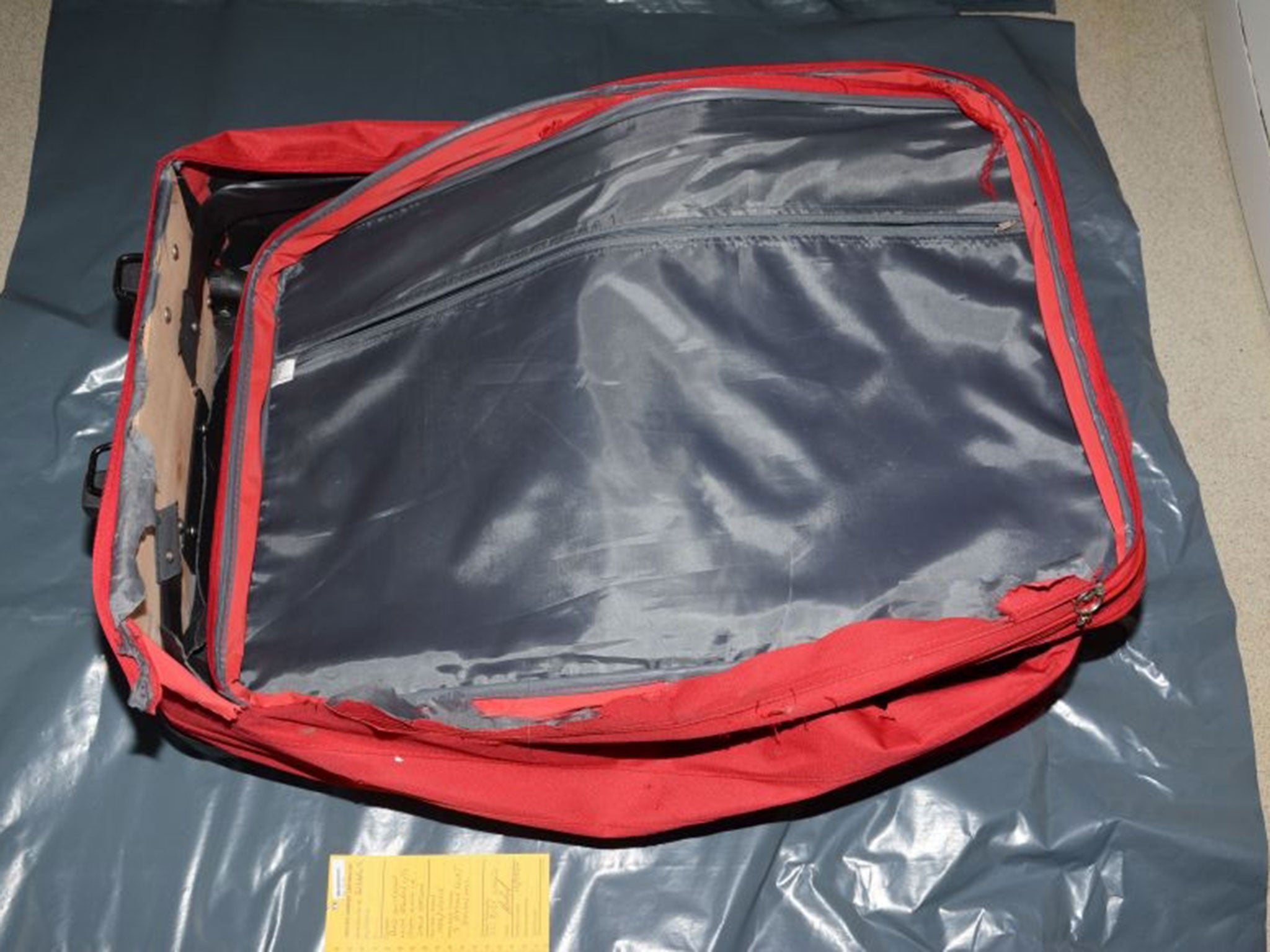 One of the suitcases used in the murder of Becky Watts