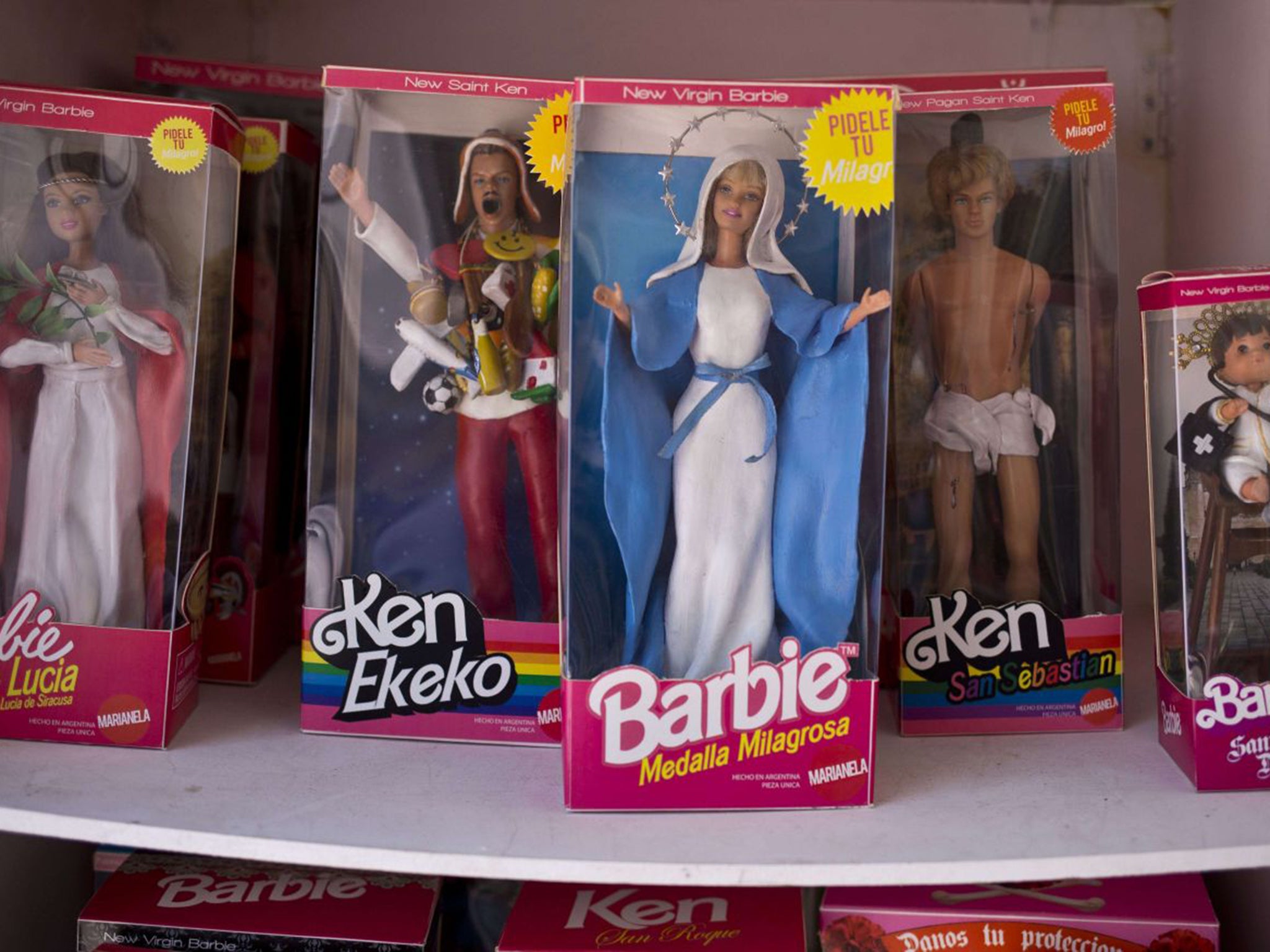 There are some 33 Barbies and Kens going on display as part of the ‘Barbie, the Plastic Religion’ exhibition in Buenos Aires