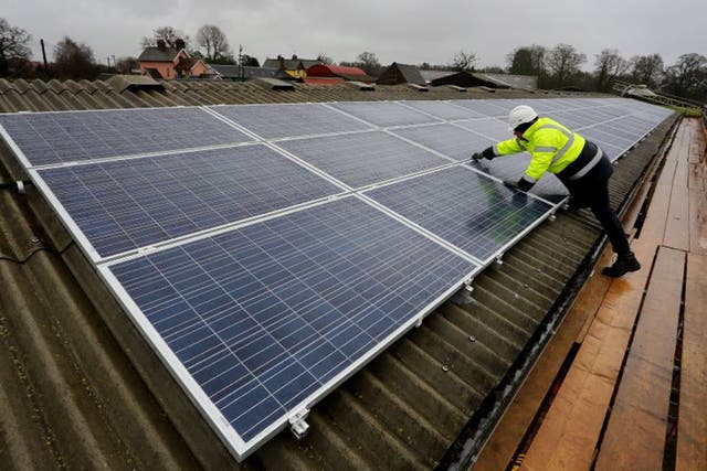 Leo Smith, project manager with Southern Solar, at work in West Sussex, before the company went out of business