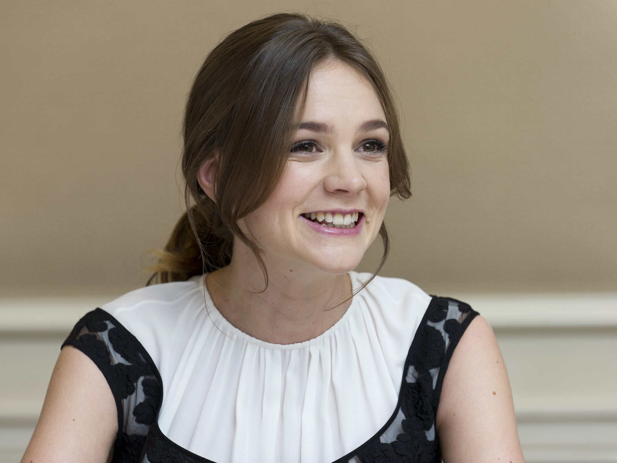 Carey Mulligan at a New York photo call for her latest film, 'Suffragette'