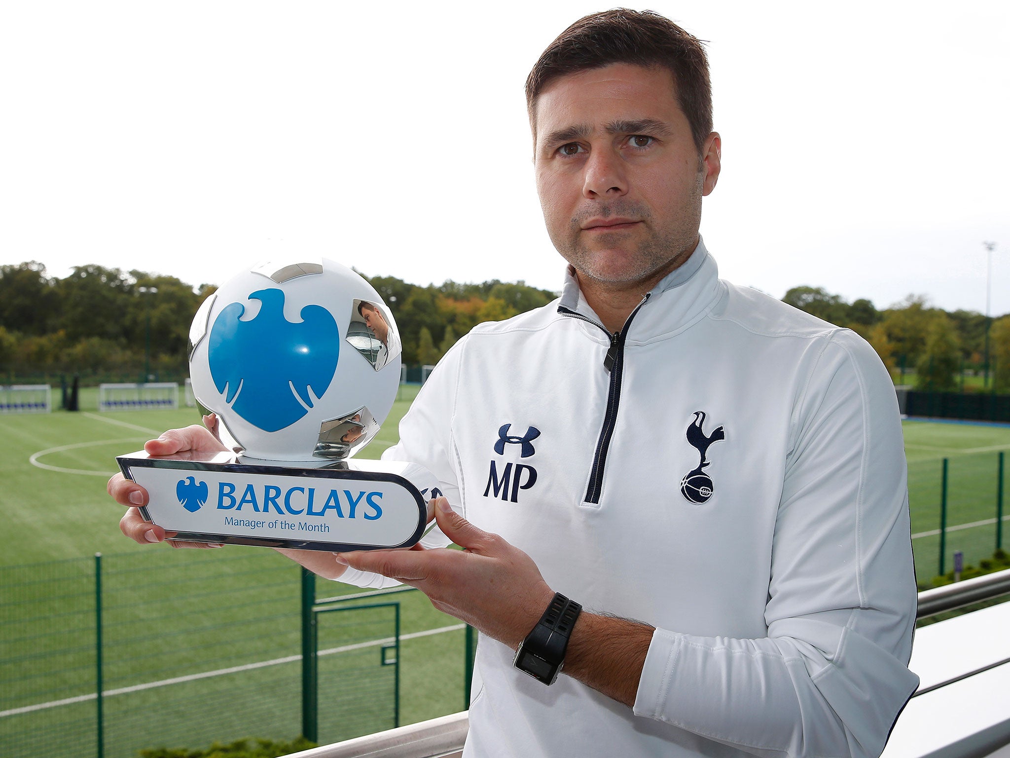 Mauricio Pochettino receives his Barclays Manager of the Month award for September. Voted for by the Barclays Panel - a group of former players, journalists and key football stakeholders