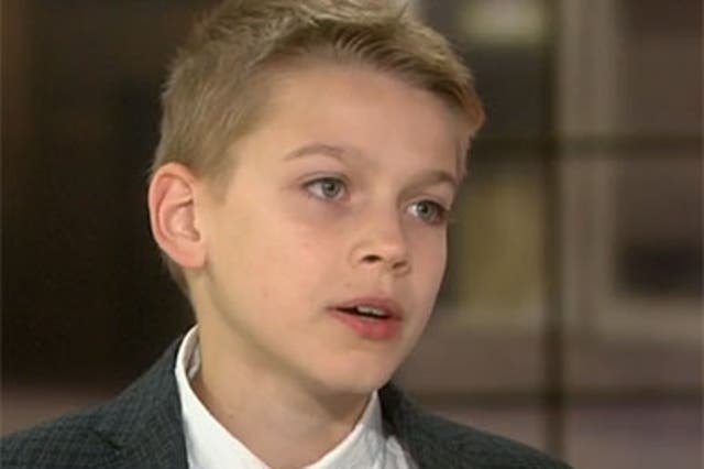 Sean Tarala, 12, spoke on NBC's Today show