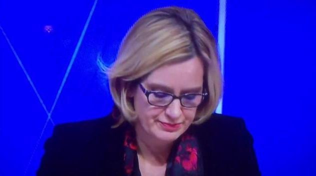 Amber Rudd hung her head in "extreme shame" after the outburst