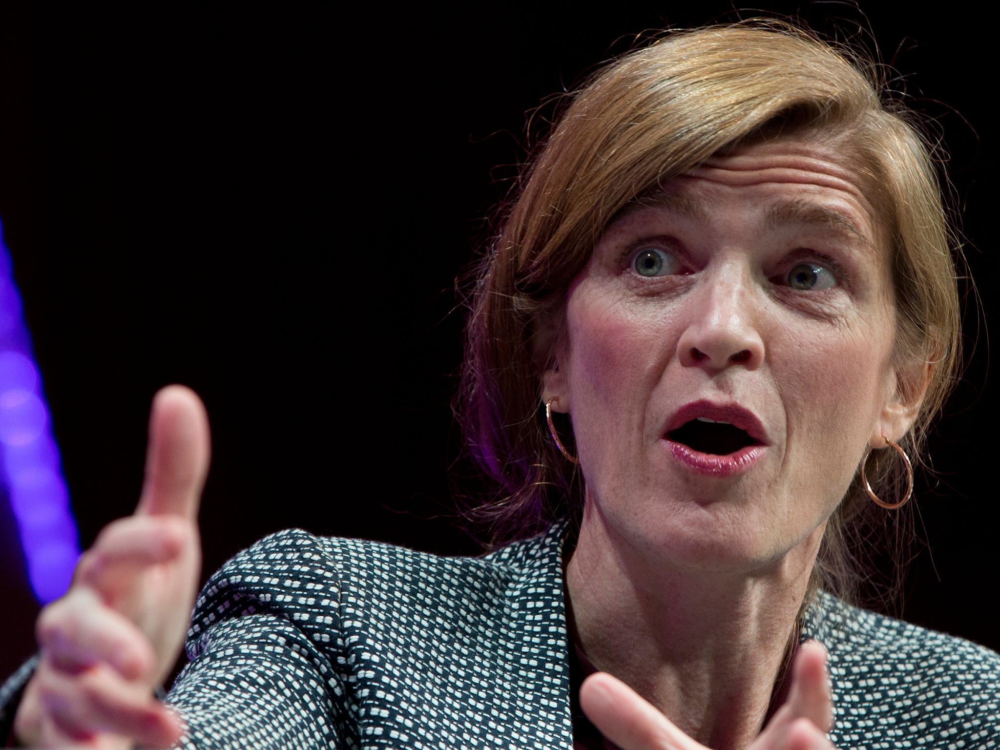 Samantha Power had the audience in stitches over giving a presentation to six-year-olds