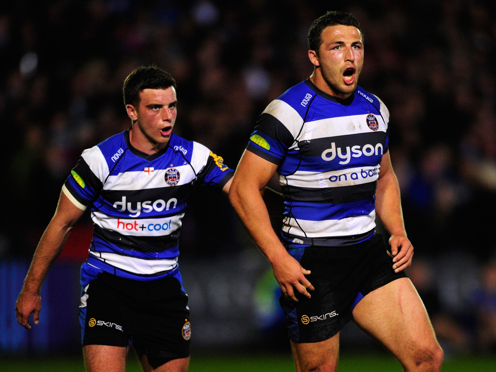 George Ford and Sam Burgess in action for Bath