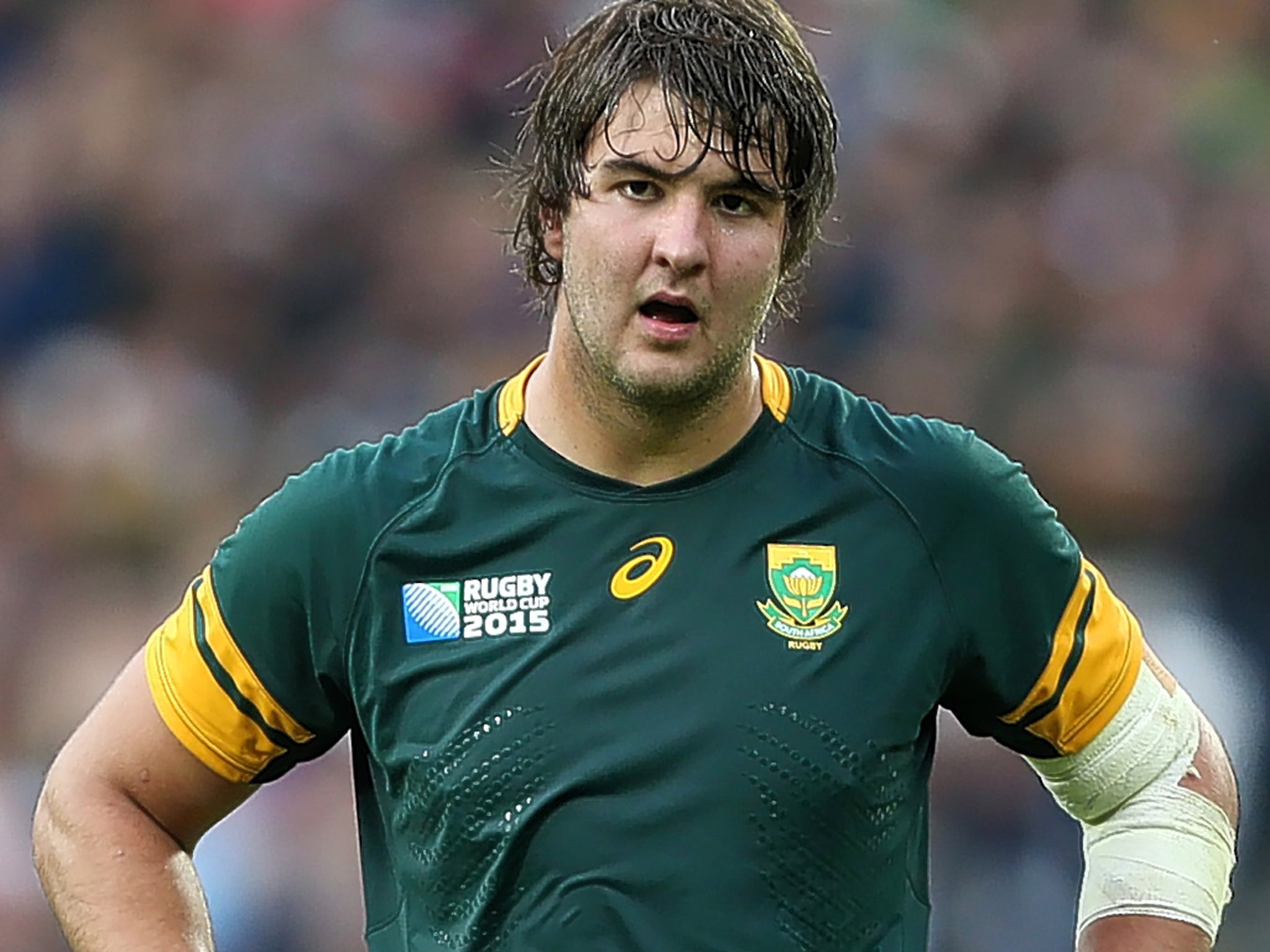 lood De Jager in action for South Africa