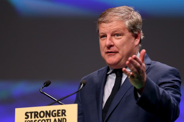 Angus Robertson makes a speech during the Scottish National Party's annual conference in Aberdeen