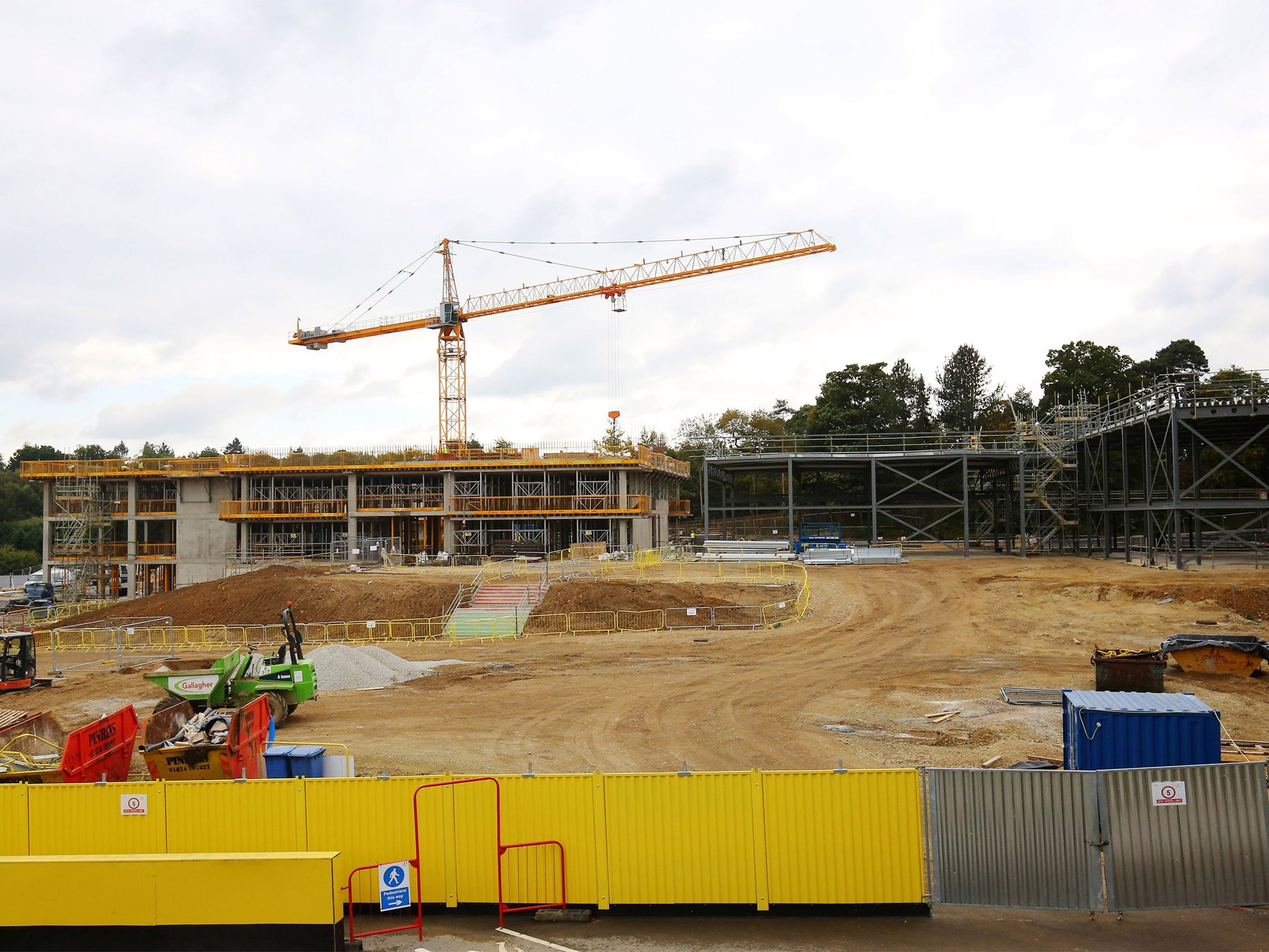 The construction site in Sevenoaks, Kent, where the first "new" grammar school in 50 years has been approved,