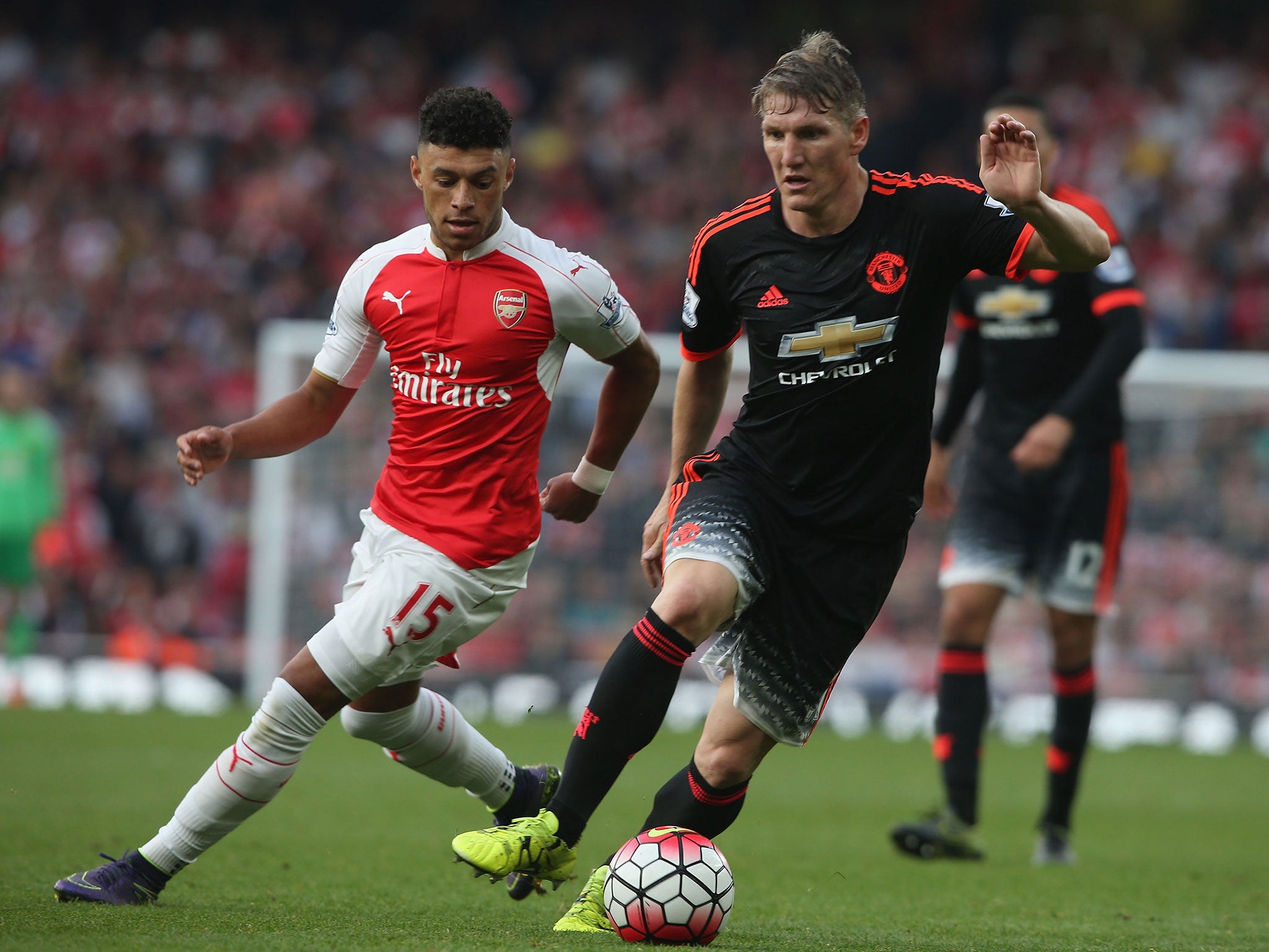 The flaw in Bastian Schweinsteiger’s attacking approach was exposed in United’s last game by the pace of Arsenal’s Theo Walcott