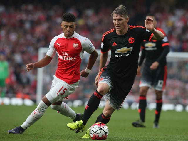 The flaw in Bastian  Schweinsteiger’s attacking approach was exposed in United’s last game by the pace of Arsenal’s Theo Walcott