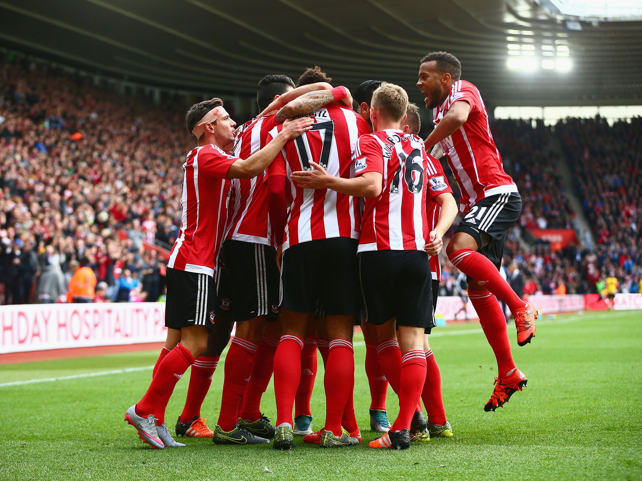 Virgil van Dijk is congratulated on scoring