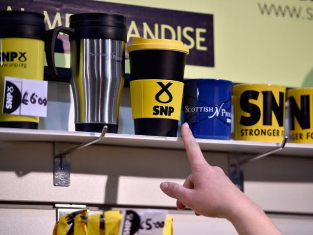 Memorabilia on sale at the SNP’s biggest ever conference
